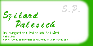 szilard palesich business card
